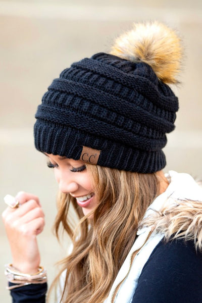 Multicolored Turquoise Hat with Turquoise Pom-Pom – Best Day Ever Hats