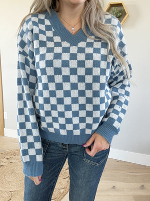 Social Circle Checkered Sweater (Multiple Colors) (Pink Label)