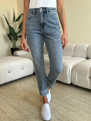 Judy Blue High Rise Cuffed Hem Vintage Boyfriend Jeans