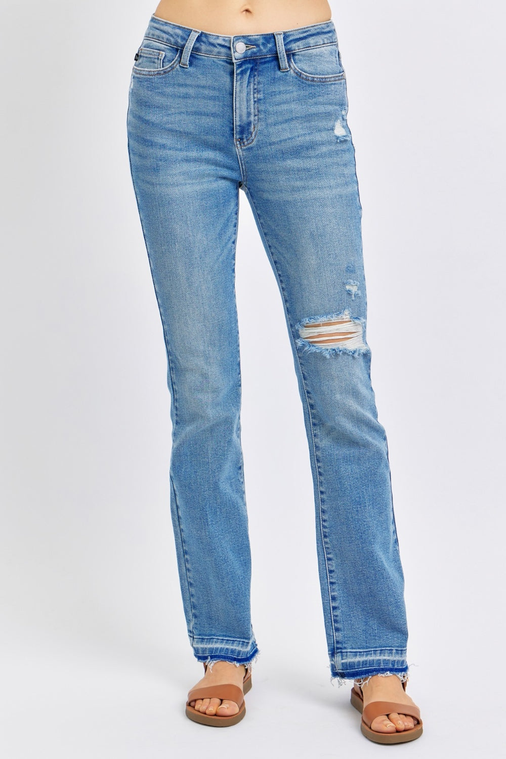 Judy Blue Leave It To Me Mid Rise Distressed Jeans