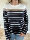 Up To Me Striped Long Sleeve Top (Pink Label)