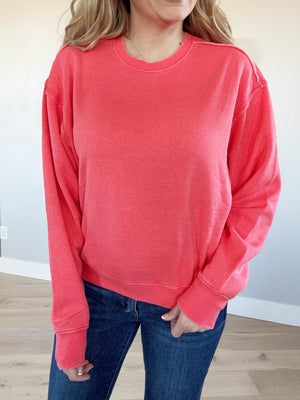 Rest Day Sweatshirt in Coral