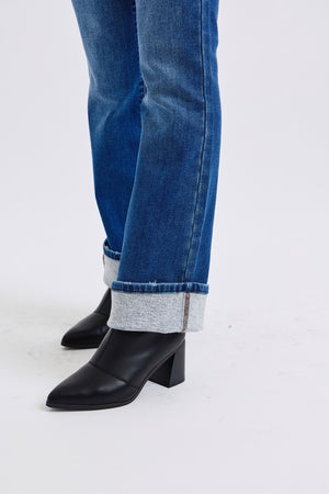 Judy Blue Mid Rise Bootcut Jeans with Thermal Lining