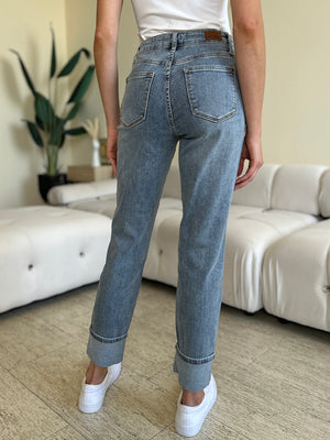 Judy Blue High Rise Cuffed Hem Vintage Boyfriend Jeans