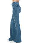 Judy Blue Mid Rise Tummy Control Cut Hem Flare Jeans