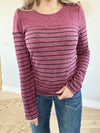 Who You Are Striped Long Sleeve Top (Multiple Colors) (Pink Label)