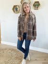 To The Bonfire Flannel Plaid Top (Multiple Colors) (Pink Label)