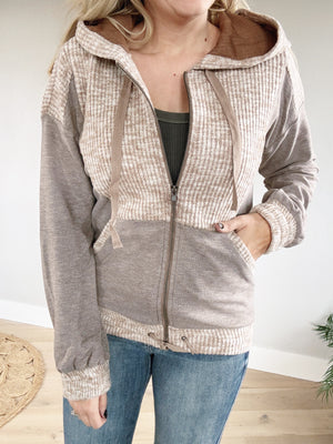 Happiness Full Zip in Mocha