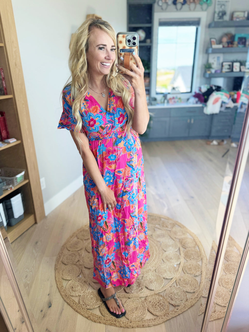 Great Things Are Happening Short Sleeve Maxi Dress (Pink Label)