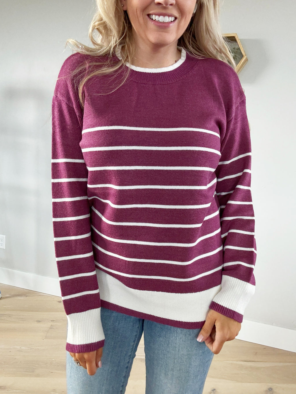 Conversation Piece Sweater in Magenta