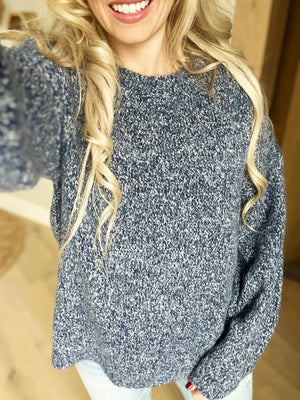 For What It's Worth Sweater in Navy