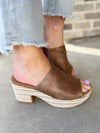 Corky's Totally Buggin Slip-On Heeled Sandals in Taupe