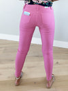 YMI Junior Mid-Rise Skinnies in Flamingo