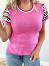 Not So Selfish Knit Top in Pink (Pink Label)