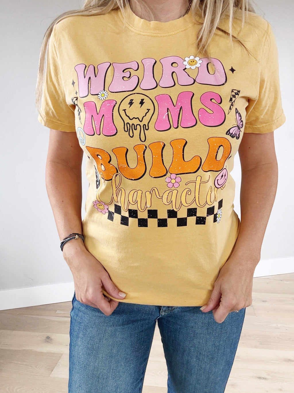 Weird Moms Build Character Graphic Tee