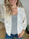 Classy Crochet Cardigan in Ivory