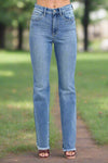 Judy Blue Raw Hem High Rise Bootcut Jeans