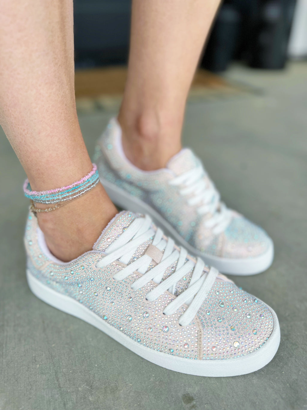 Very G Flirty Sneakers in Sparkly Cream