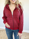 My Life Quilted Jacket in Burgundy