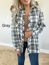 To The Bonfire Flannel Plaid Top (Multiple Colors) (Pink Label)