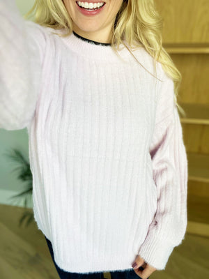 Sail Me Away Sweater in Light Lavender