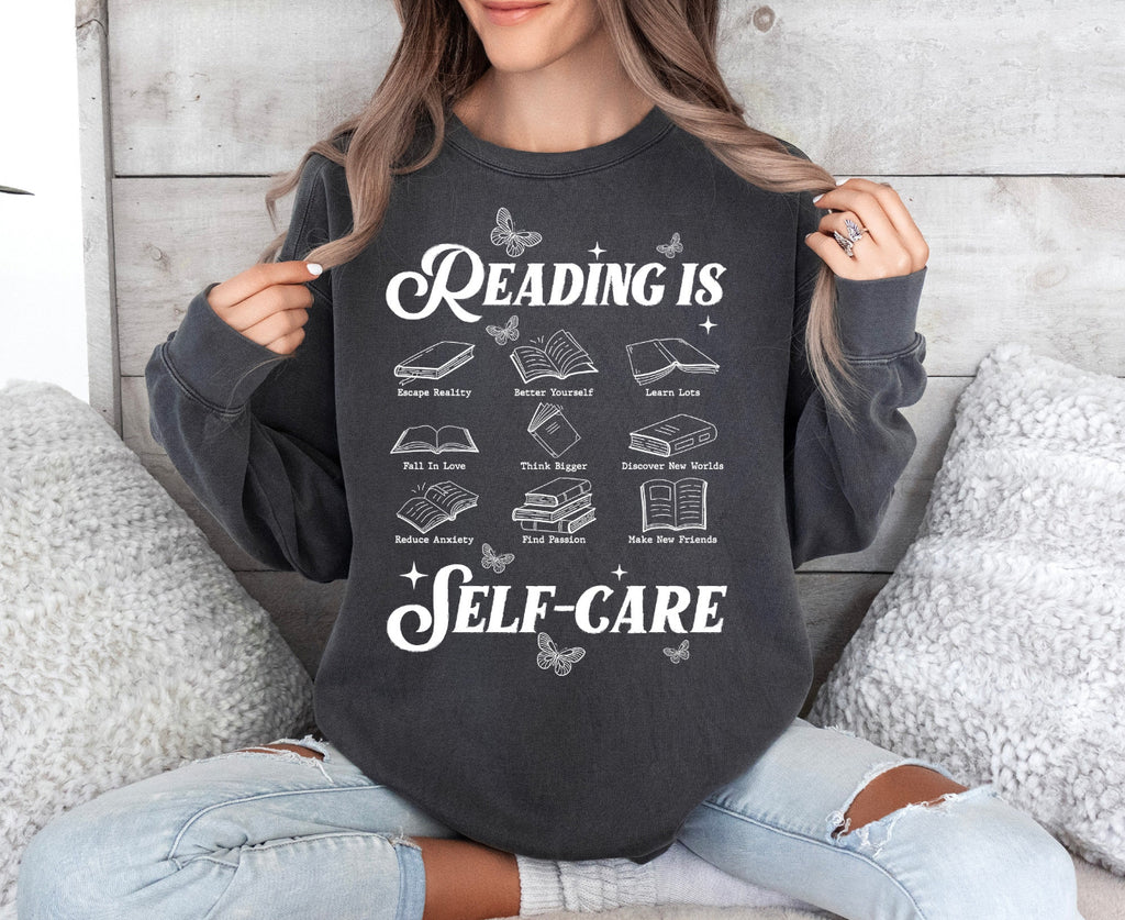 Reading Is Self Care Graphic Pullover (Multiple Colors)