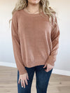 In The End Drop Shoulder Sweater in Sienna (SALE)