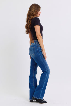 Judy Blue Mid Rise Bootcut Jeans with Thermal Lining