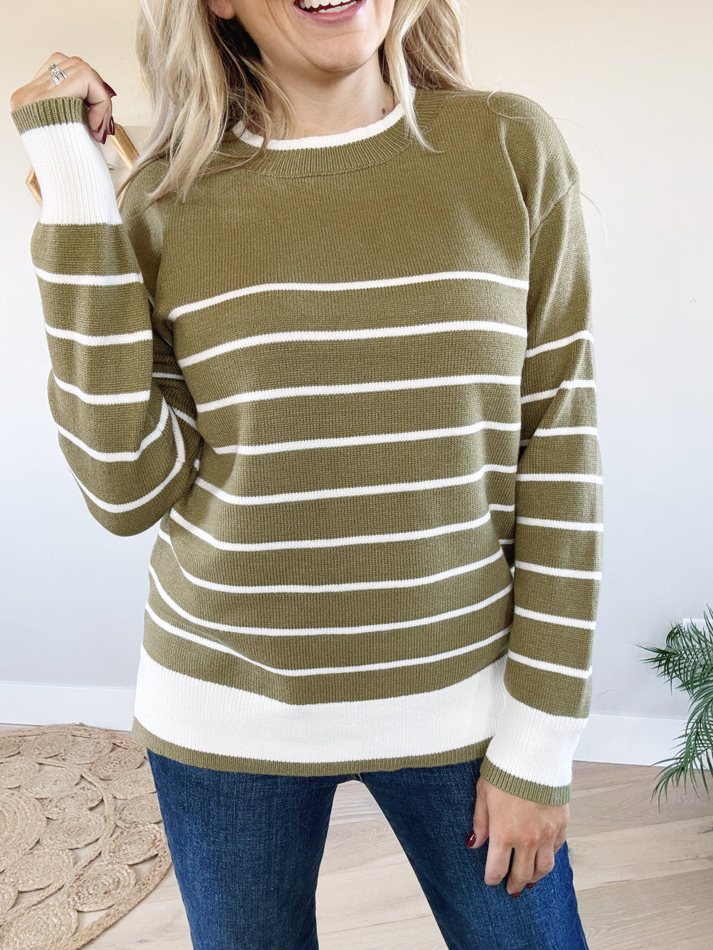 Conversation Piece Sweater in Olive