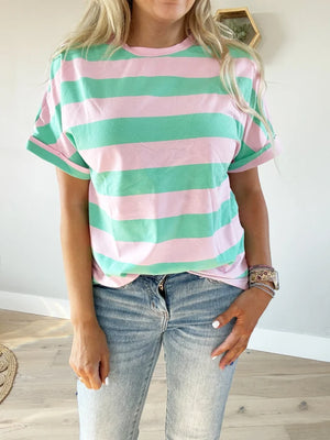 Stay Focused Striped Top (Pink Label)