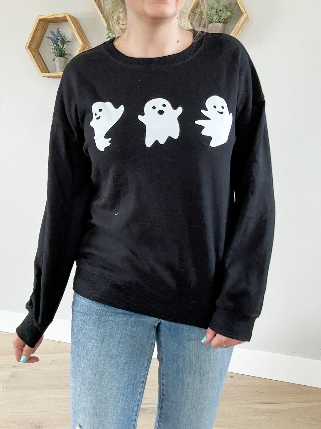 Ghost Long Sleeve Sweatshirt (Pink Label)