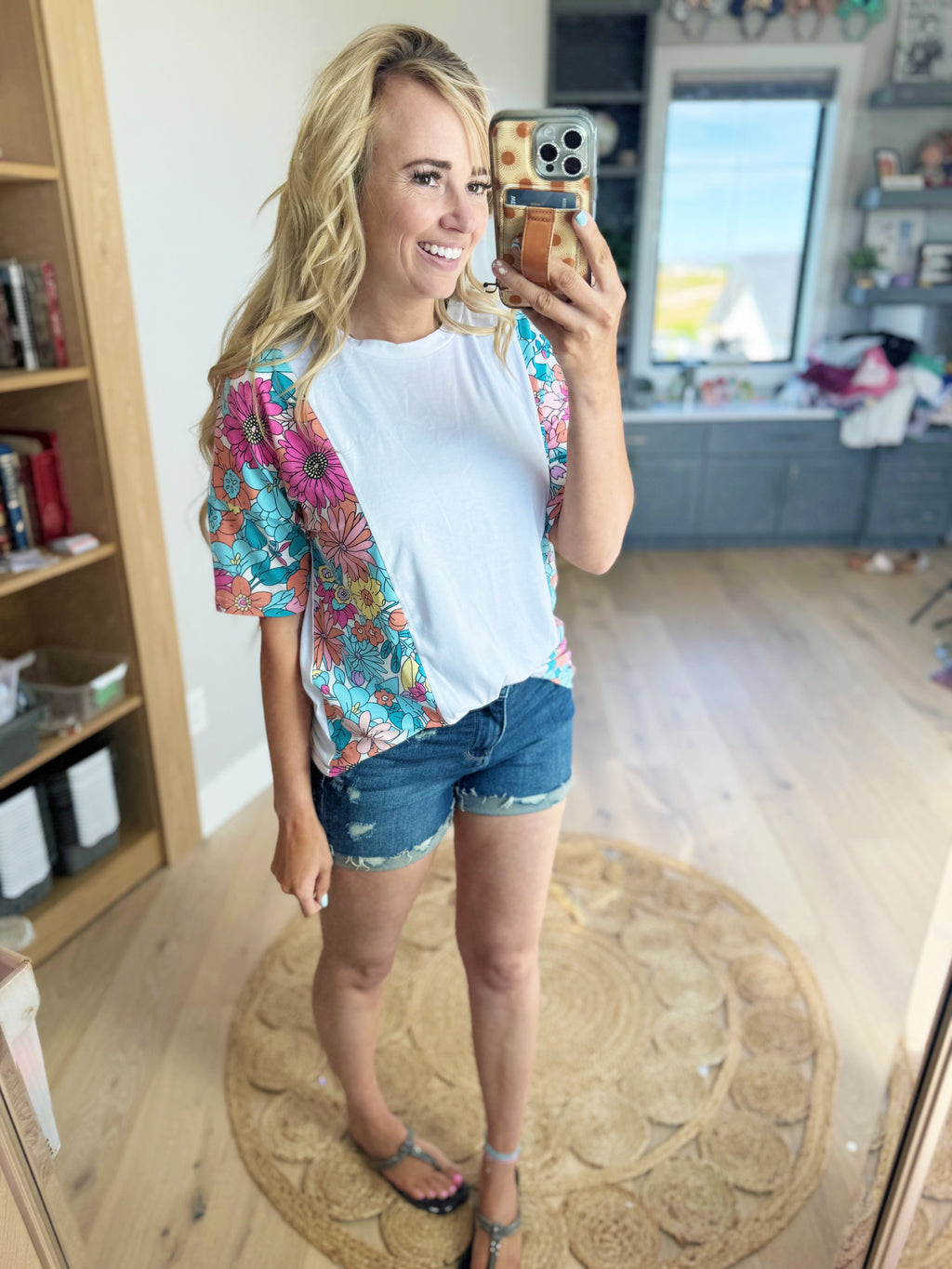 Never Alone Floral Detailed Top (Ships 1-2 Weeks)