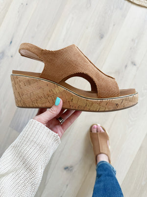 Corky's Carley Too Sandals in Chestnut Corduroy