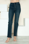 Judy Blue Button Fly Dark Wash Straight Jeans