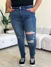 Judy Blue Welcome To My Word High Rise Distressed Skinny Jeans