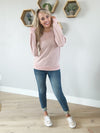 Come Back Textured Terry Top in Blush