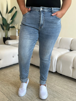 Judy Blue High Rise Cuffed Hem Vintage Boyfriend Jeans