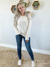 Got What It Takes Round Neck Sweater in Sand Beige