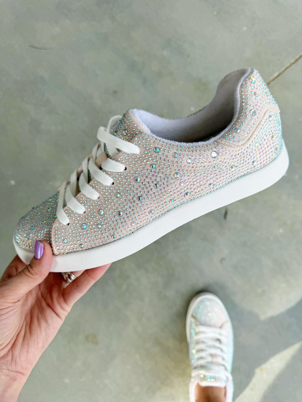Very G Flirty Sneakers in Sparkly Cream