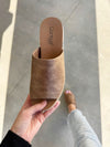 Corky's Totally Buggin Slip-On Heeled Sandals in Taupe