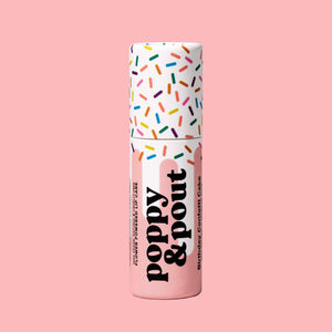 Poppy & Pout Lip Balm, Birthday Confetti Cake, Pink