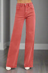 Risen High Rise Tummy Control Wide Leg Jeans