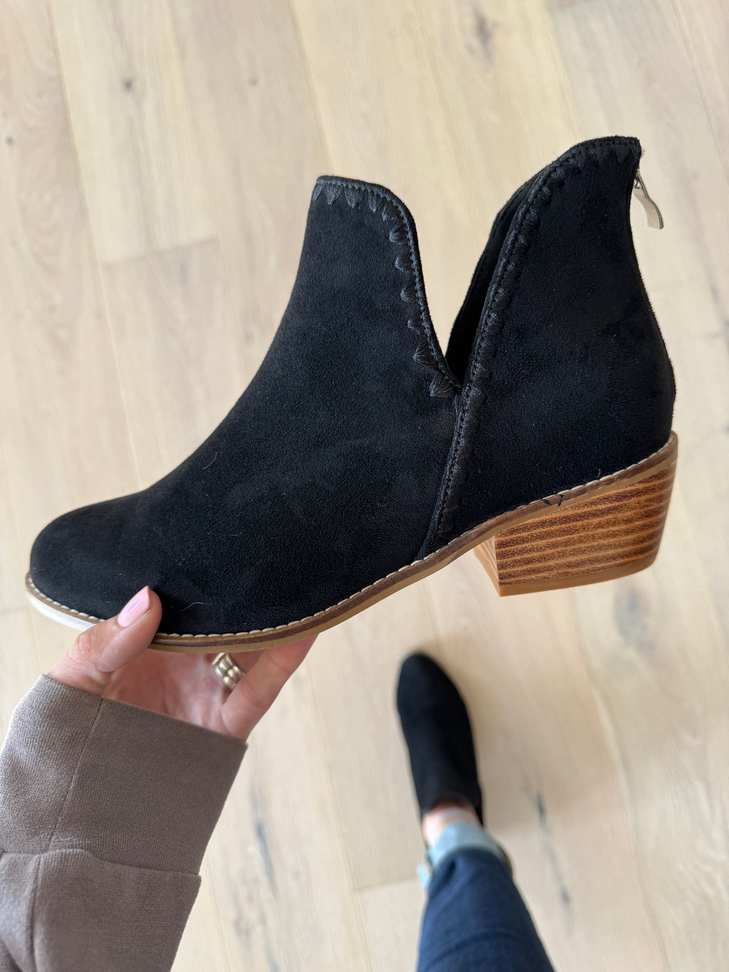 Corky's Spice It Up Boots in Black Faux Suede