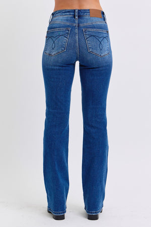 Judy Blue Mid Rise Bootcut Jeans with Thermal Lining