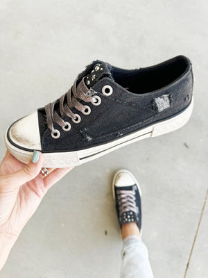 Blowfish Kenzie Sneakers in Black Denim