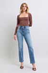 Judy Blue Thermal Straight Jeans