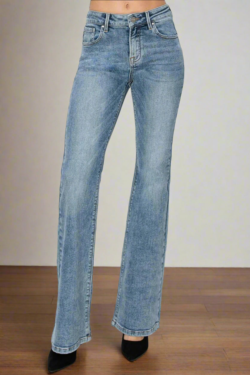 Risen Mid Rise Bootcut Jeans