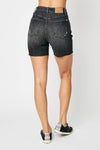 Judy Blue Hurry Up Rigid Magic Denim Shorts in Washed Black