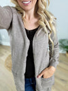 Connections Cardigan in Heather Taupe