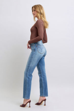 Judy Blue Thermal Straight Jeans